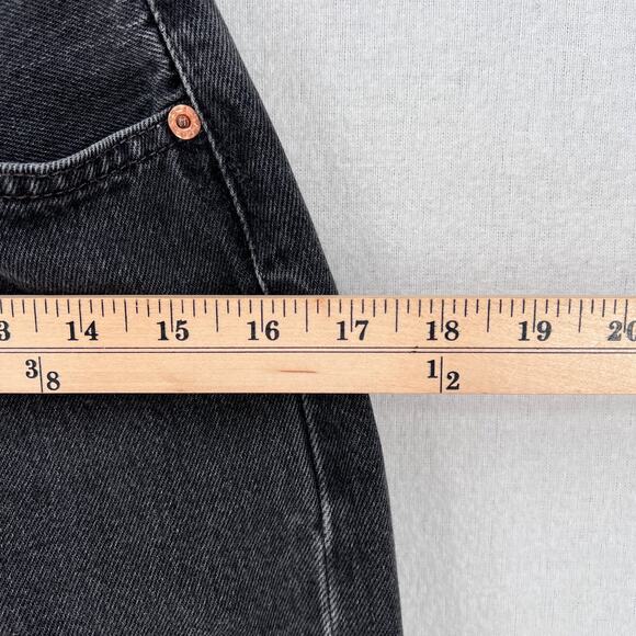 LEVIS Vintage 501 Jeans Womens 28 x 32 Black High Rise Button Fly 1990s Y2K - Picture 13 of 15